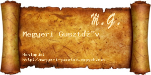 Megyeri Gusztáv névjegykártya