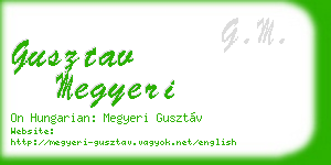 gusztav megyeri business card
